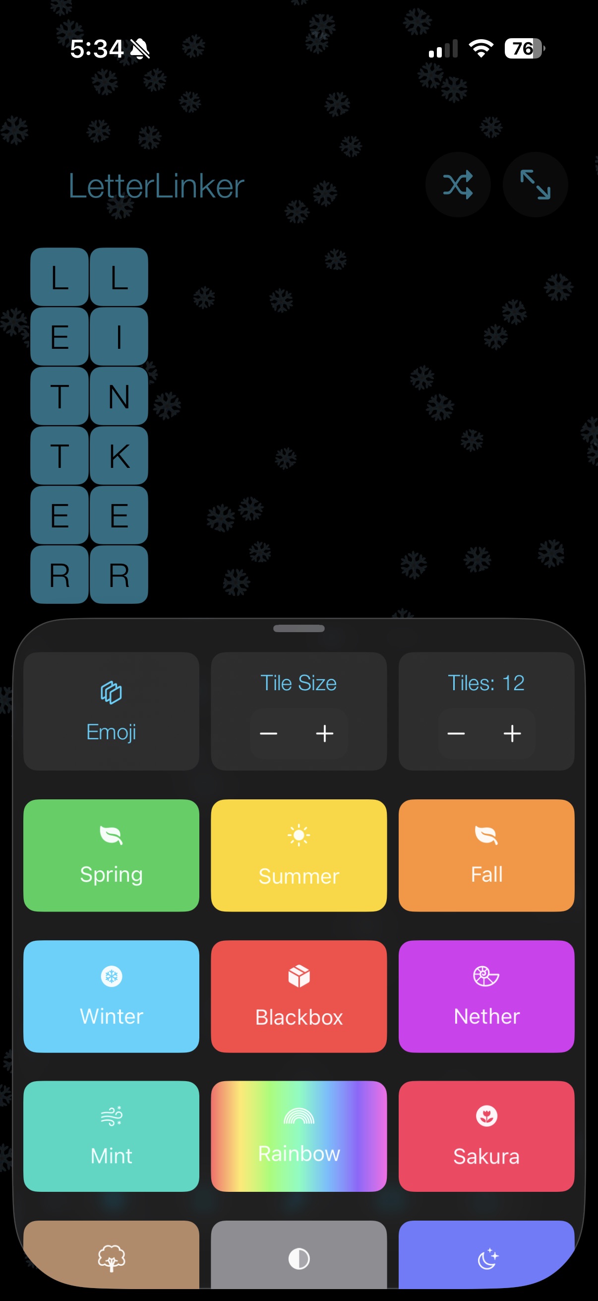 Letter Linker puzzle