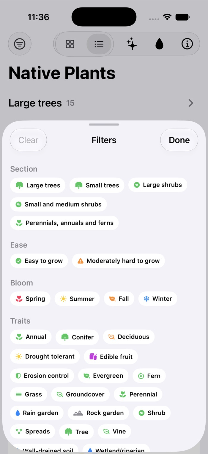 Native Plants iPhone filters